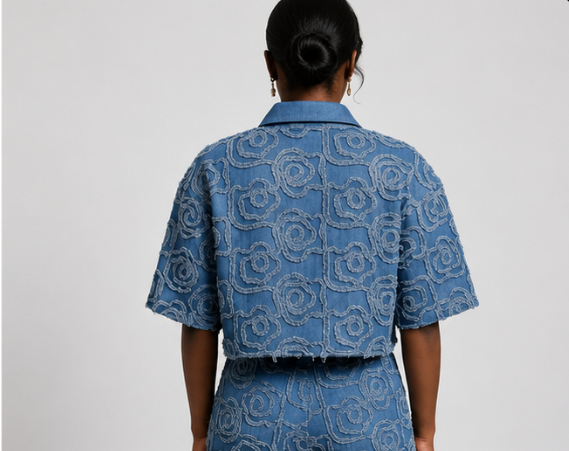 Jade Denim Top