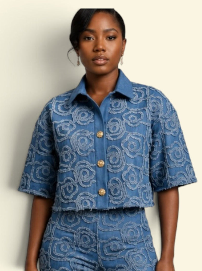 Jade Denim Top