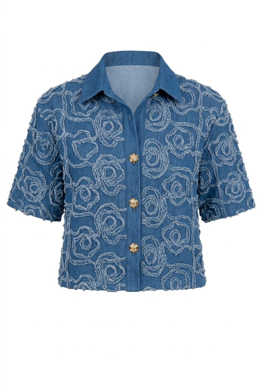 Jade Denim Top